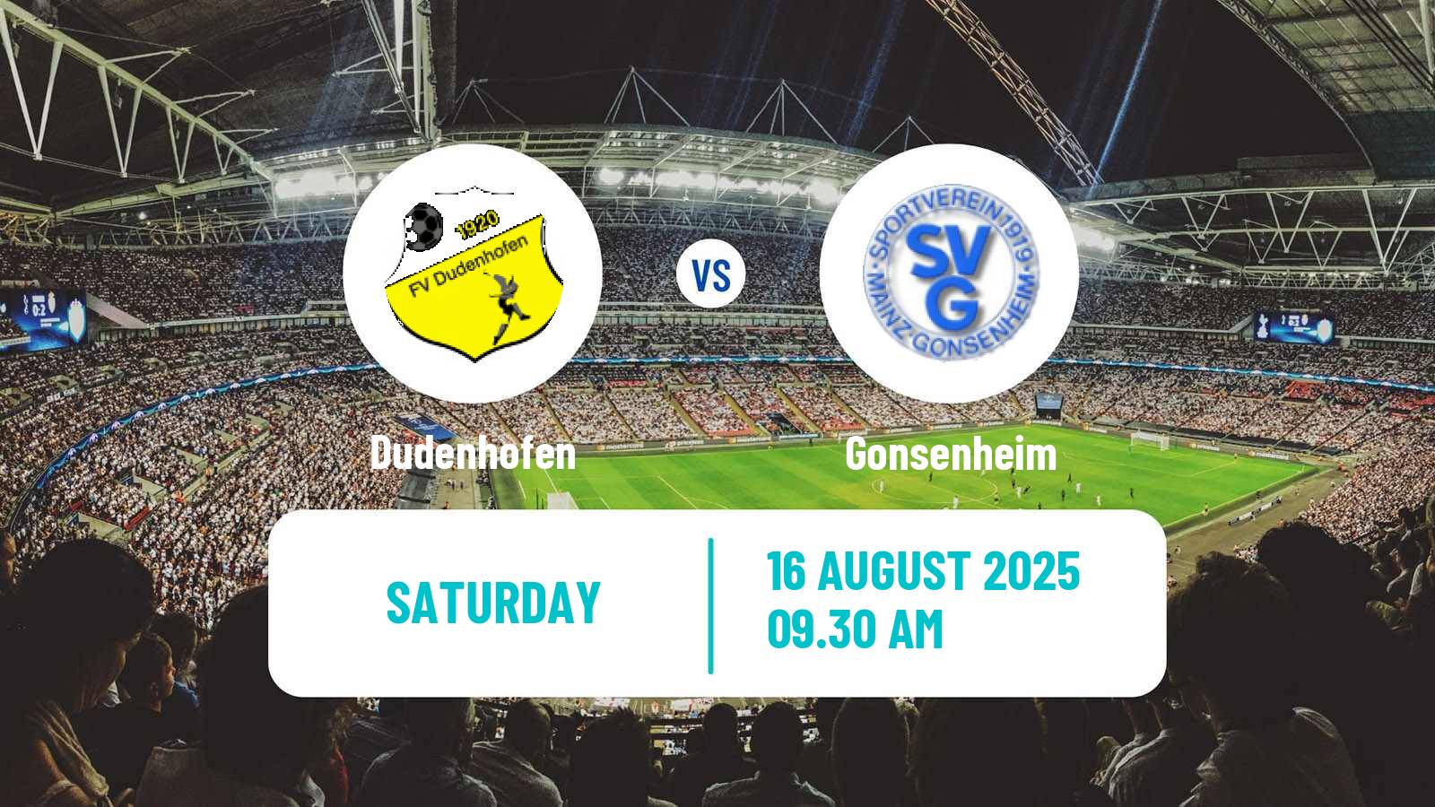 Football German Oberliga Rheinland-Pfalz/Saar Dudenhofen - Gonsenheim