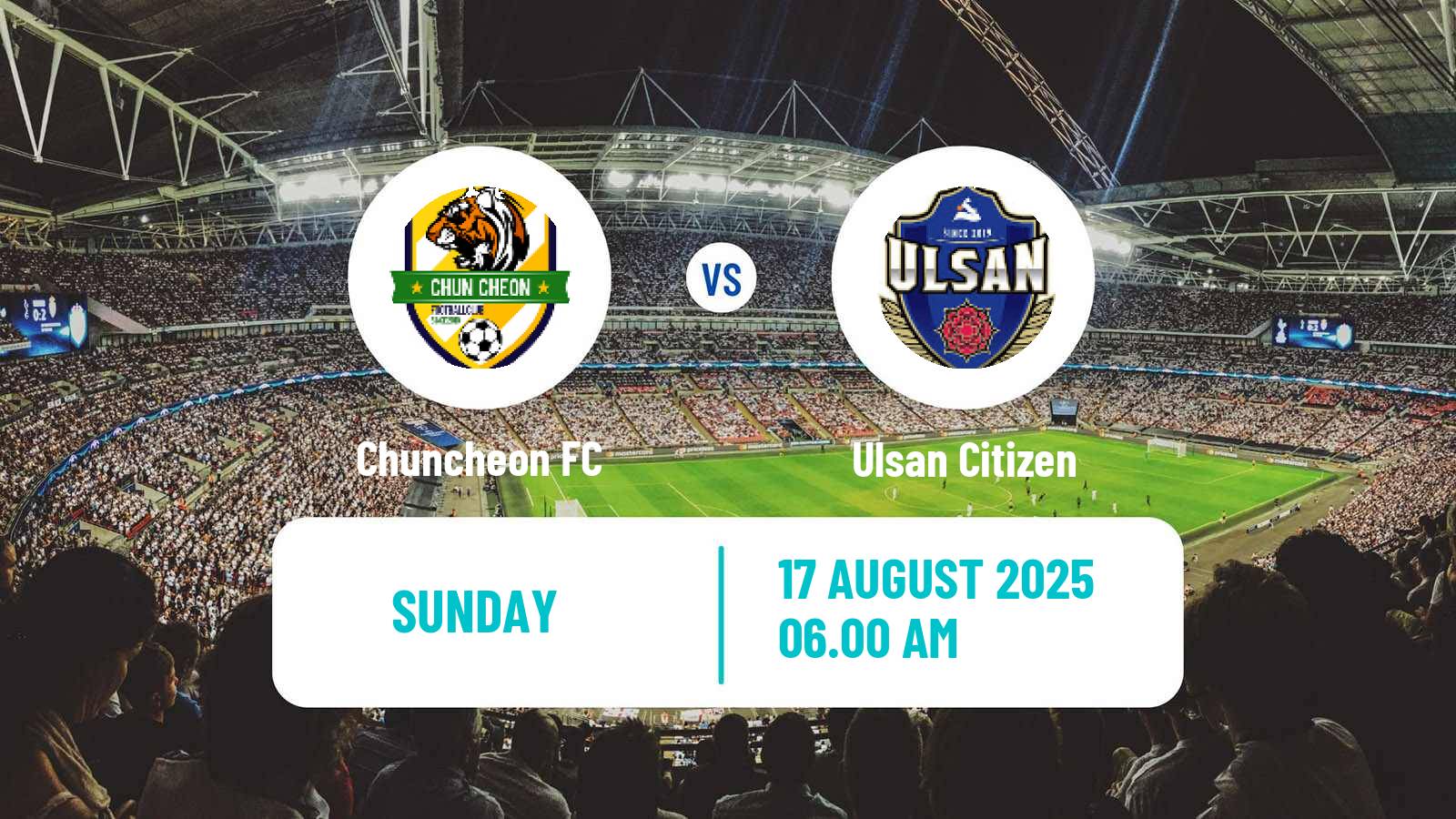 Football South Korean K3 League Chuncheon - Ulsan Citizen