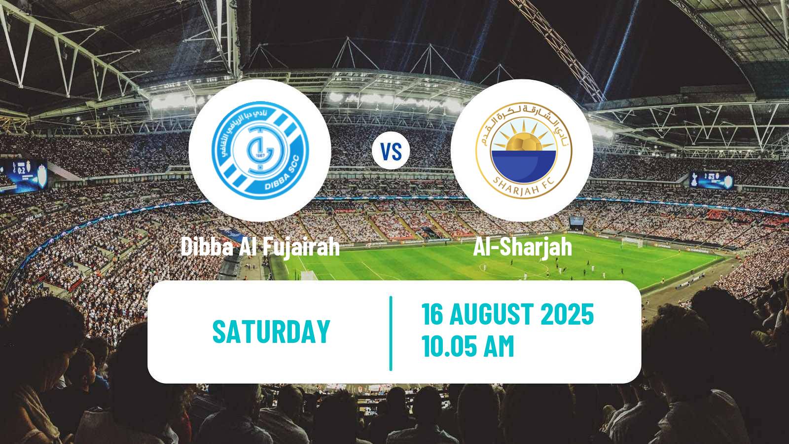 Football UAE Football League Dibba Al Fujairah - Al-Sharjah