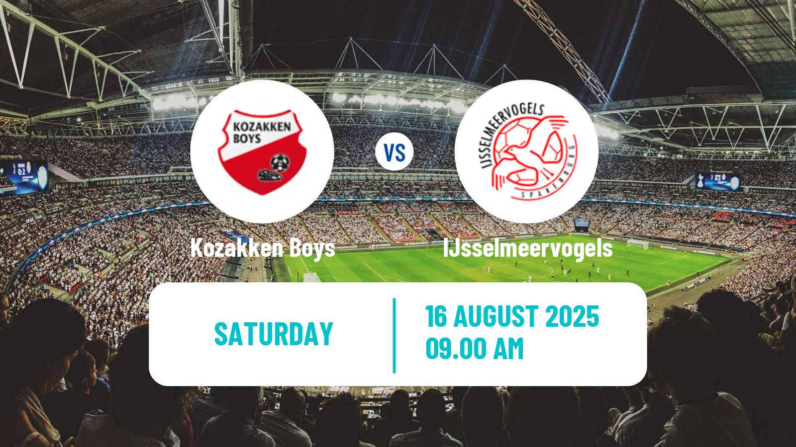 Football Dutch Tweede Divisie Kozakken Boys - IJsselmeervogels