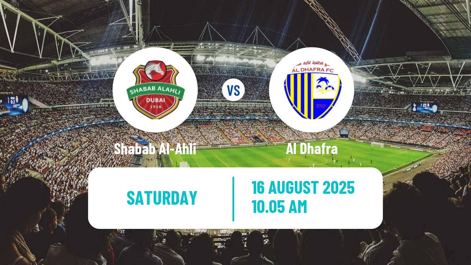 Football UAE Football League Shabab Al-Ahli - Al Dhafra