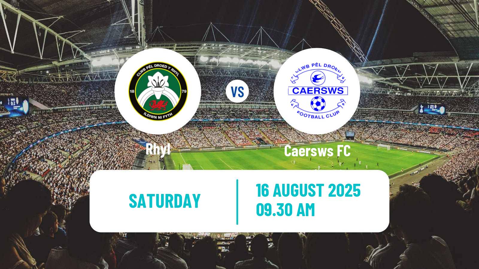 Football Welsh Cymru North Rhyl - Caersws