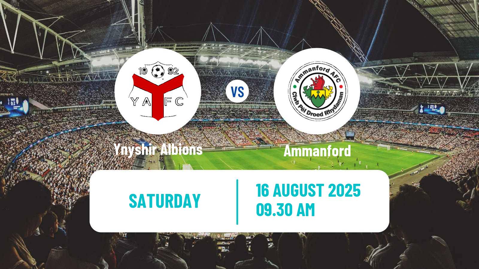 Football Welsh Cymru South Ynyshir Albions - Ammanford