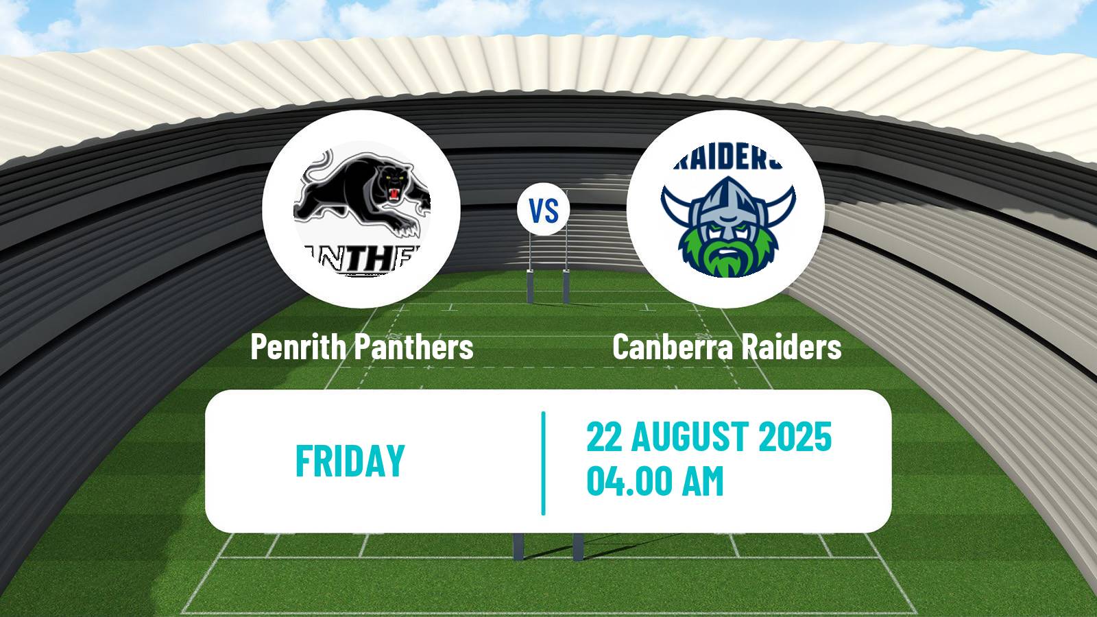 Rugby league Australian NRL Penrith Panthers - Canberra Raiders