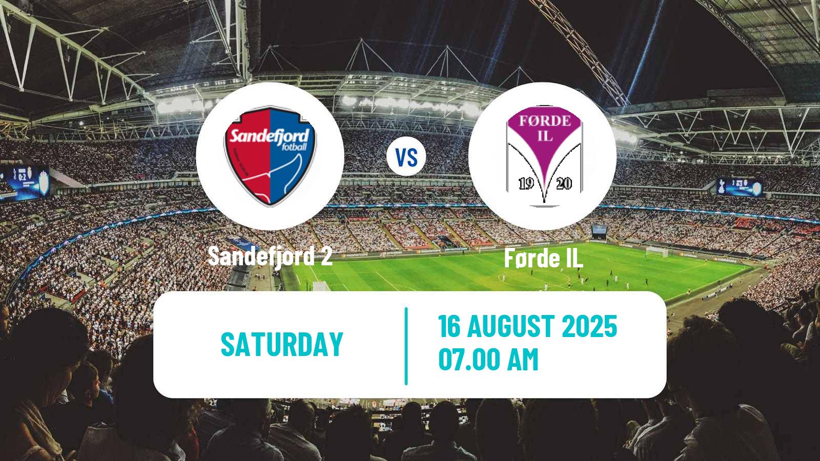 Football Norwegian Division 3 - Group 4 Sandefjord 2 - Førde