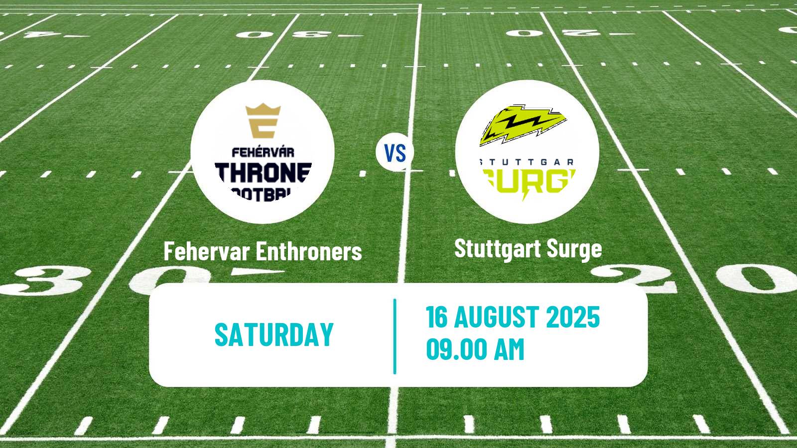 American football European League of American Football Fehervar Enthroners - Stuttgart Surge