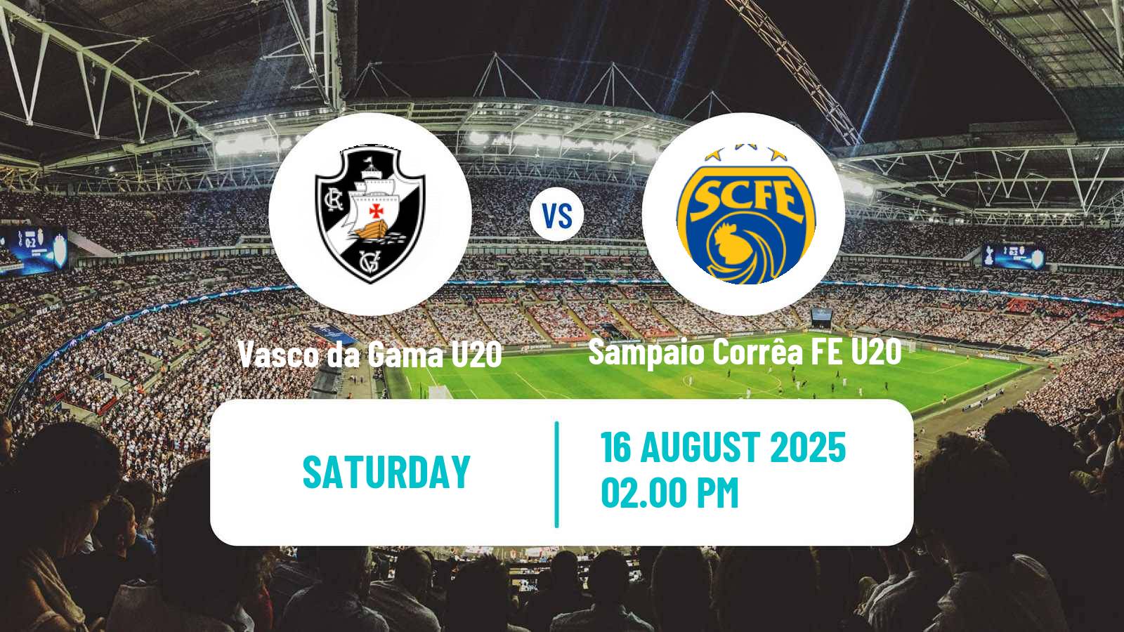 Football Brazilian Carioca U20 Vasco da Gama U20 - Sampaio Corrêa FE U20