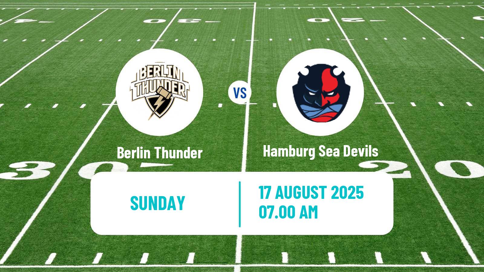American football European League of American Football Berlin Thunder - Hamburg Sea Devils