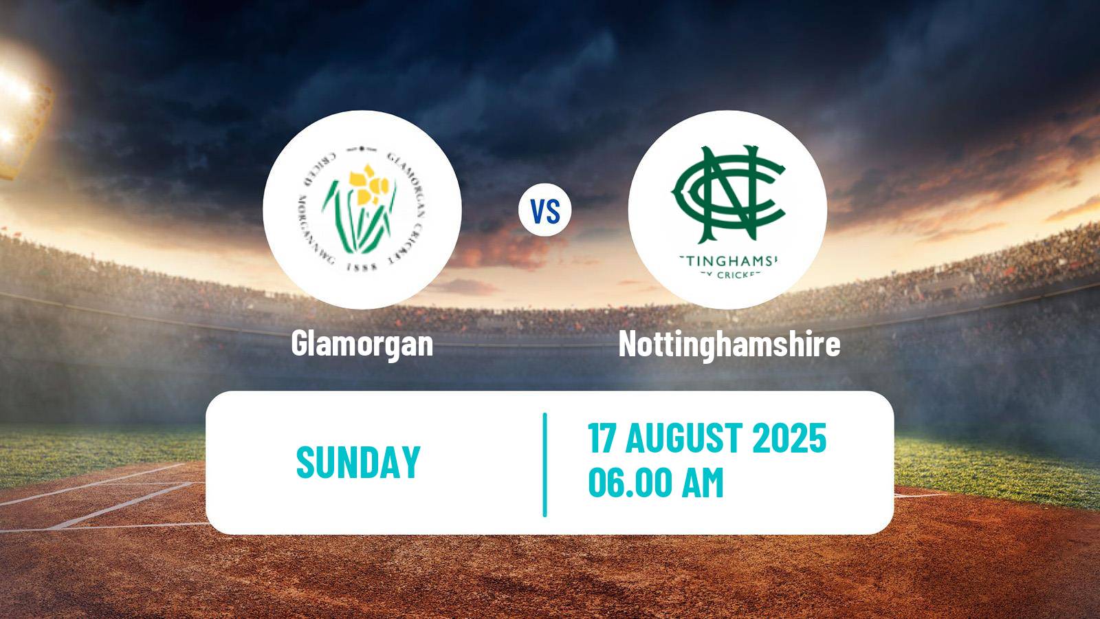 Cricket Royal London One-Day Cup Glamorgan - Nottinghamshire