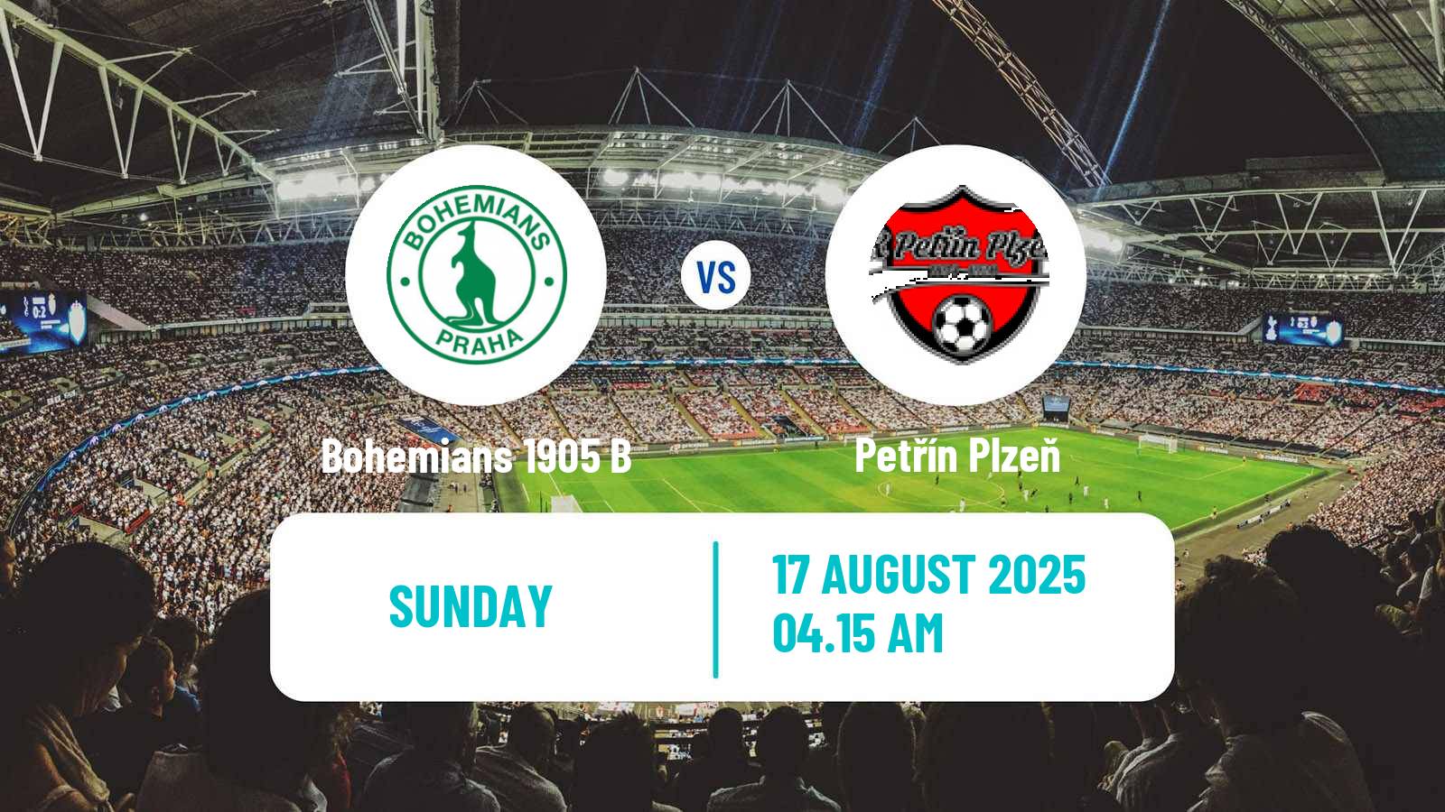 Football Czech CFL Group A Bohemians 1905 B - Petřín Plzeň