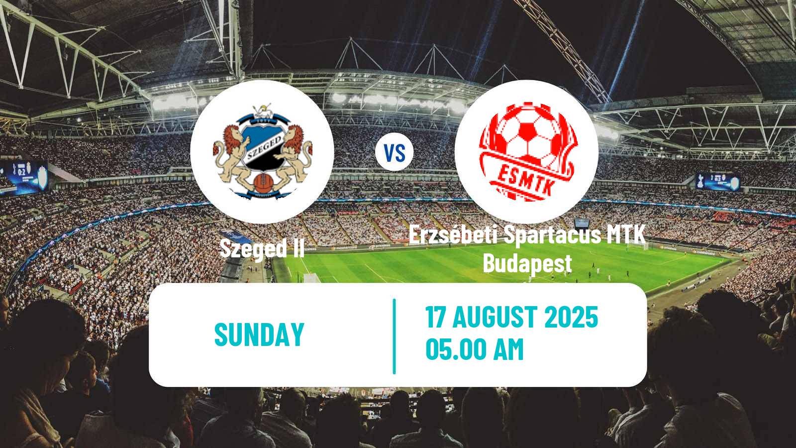 Football Hungarian NB III Southeast Szeged II - Erzsébeti Spartacus MTK Budapest