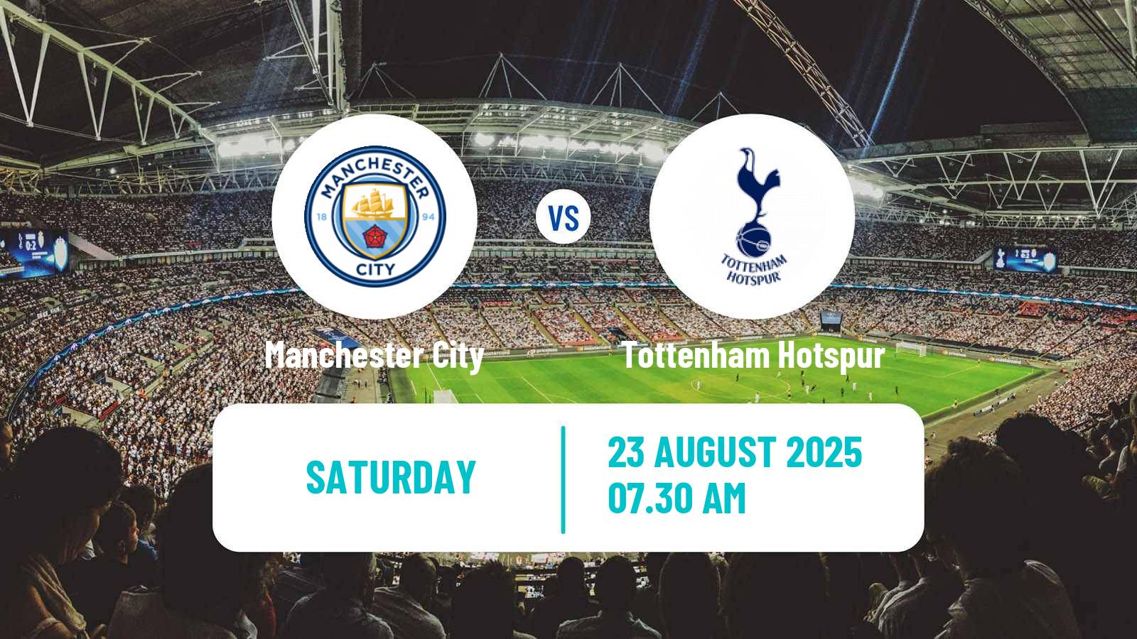 Football English Premier League Manchester City - Tottenham Hotspur