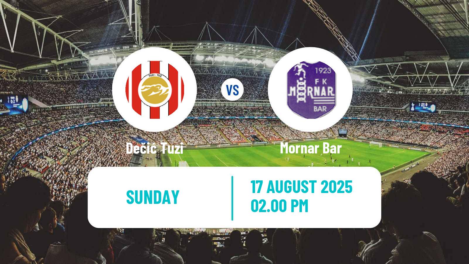 Football Montenegrin First League Dečić Tuzi - Mornar Bar