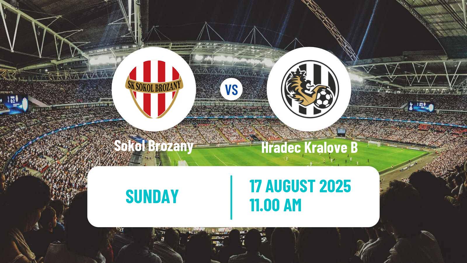 Football Czech CFL Group B Sokol Brozany - Hradec Kralove B