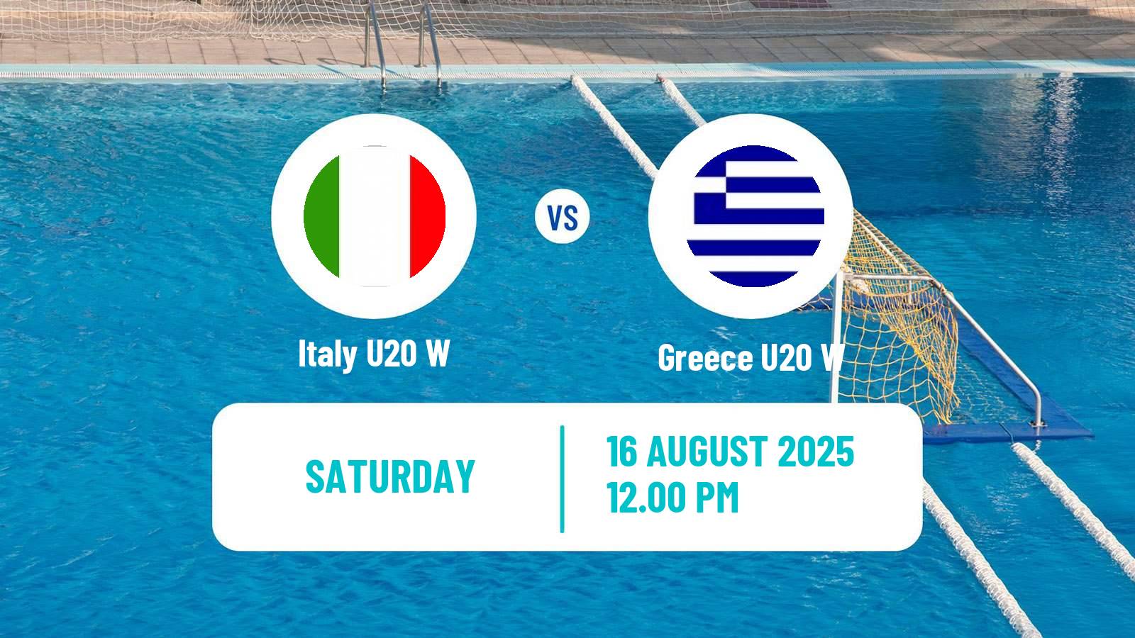 Water polo World Championship Water Polo U20 Women Italy U20 W - Greece U20 W