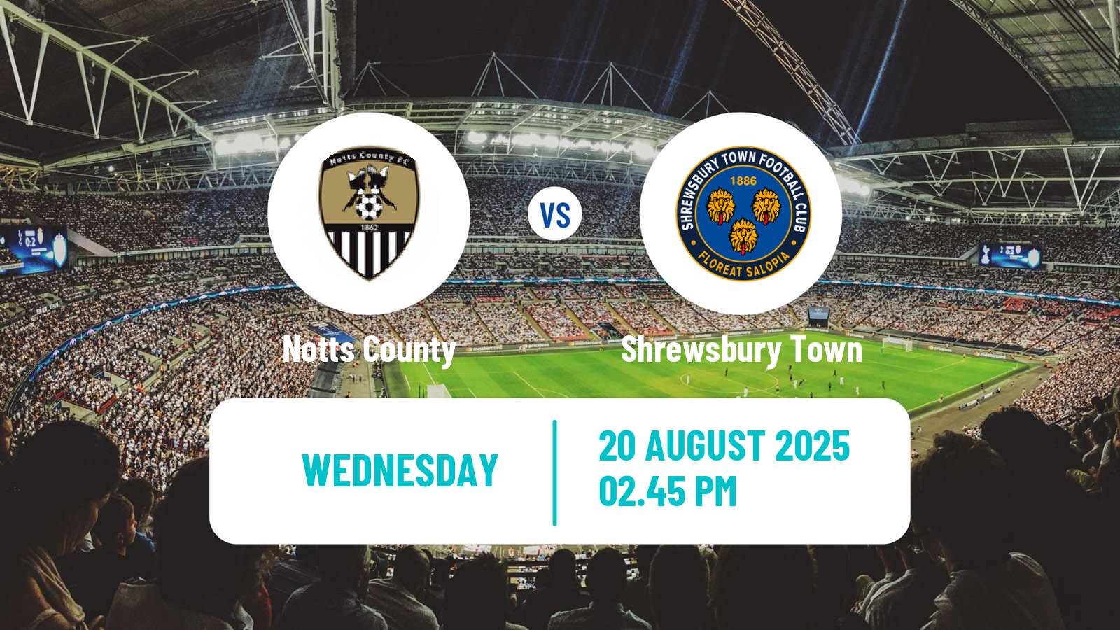 Football English League Two Notts County - Shrewsbury Town