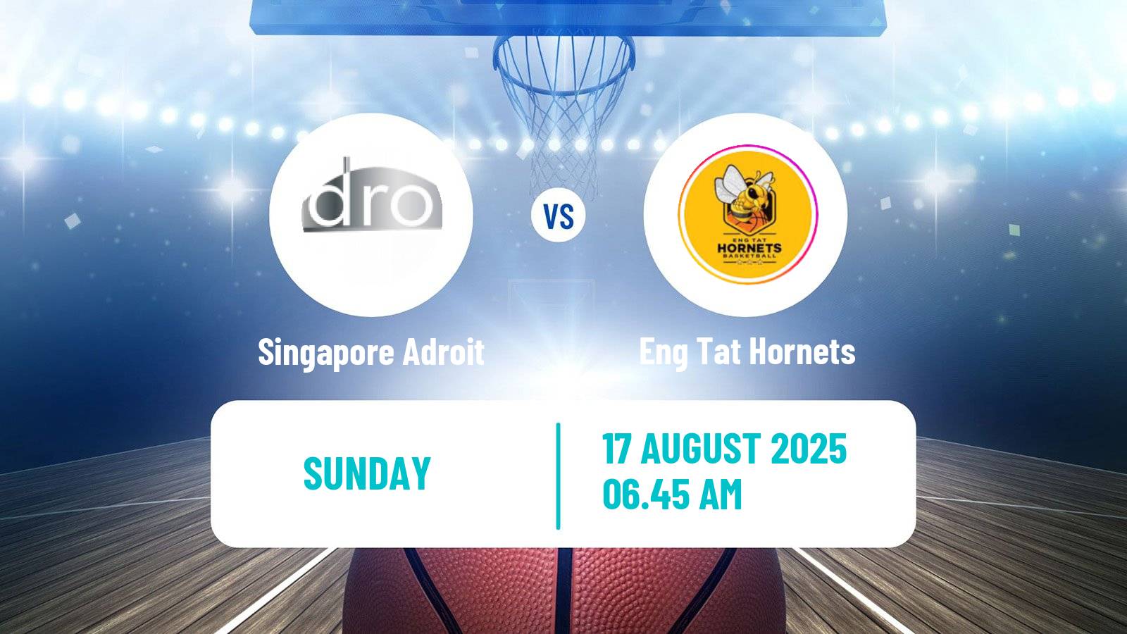 Basketball Singapore NBL Singapore Adroit - Eng Tat Hornets