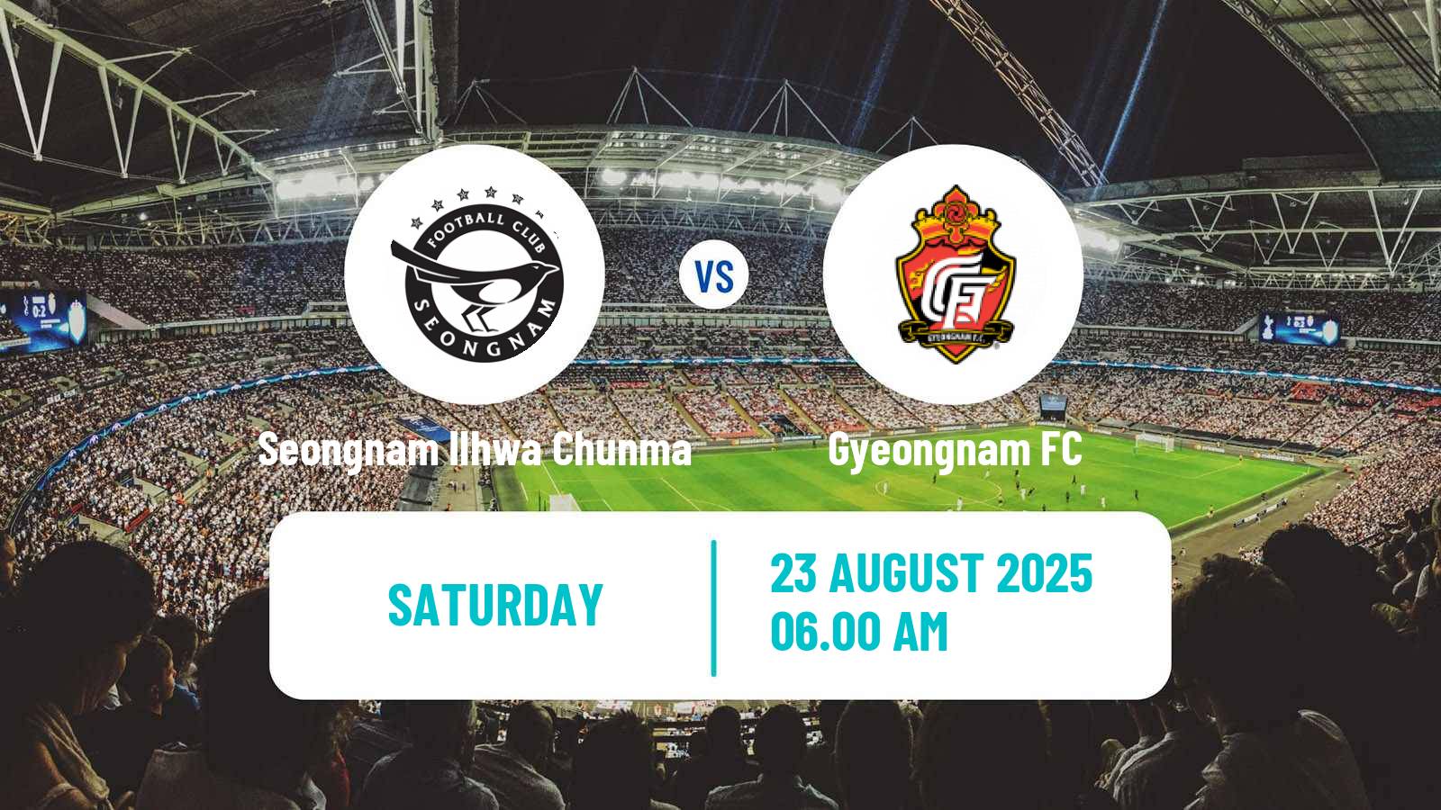 Football South Korean K-League 2 Seongnam Ilhwa Chunma - Gyeongnam