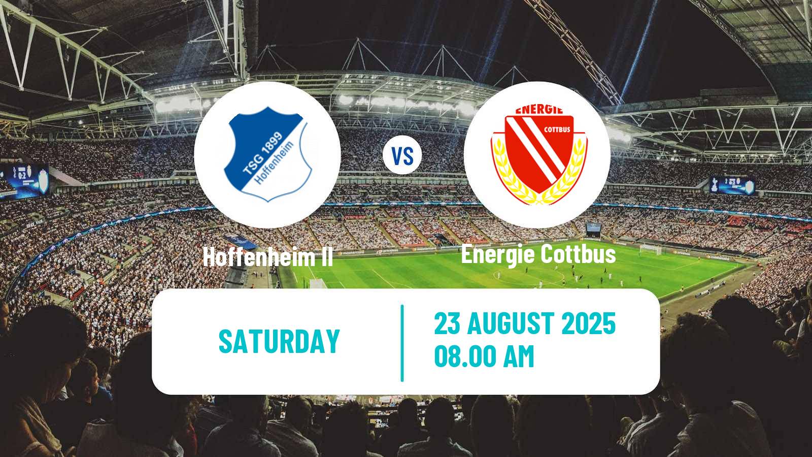 Football German 3 Bundesliga Hoffenheim II - Energie Cottbus