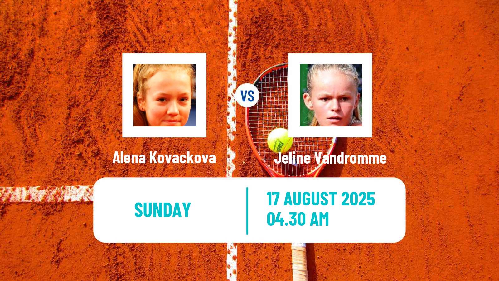 Tennis ITF W15 Monastir 29 Women Alena Kovackova - Jeline Vandromme