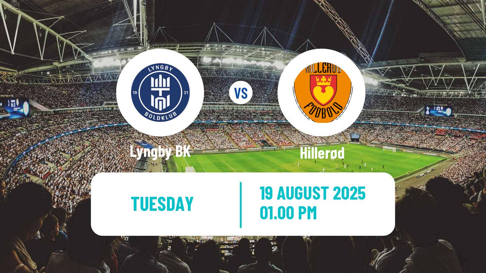 Football Danish 1 Division Lyngby BK - Hillerød