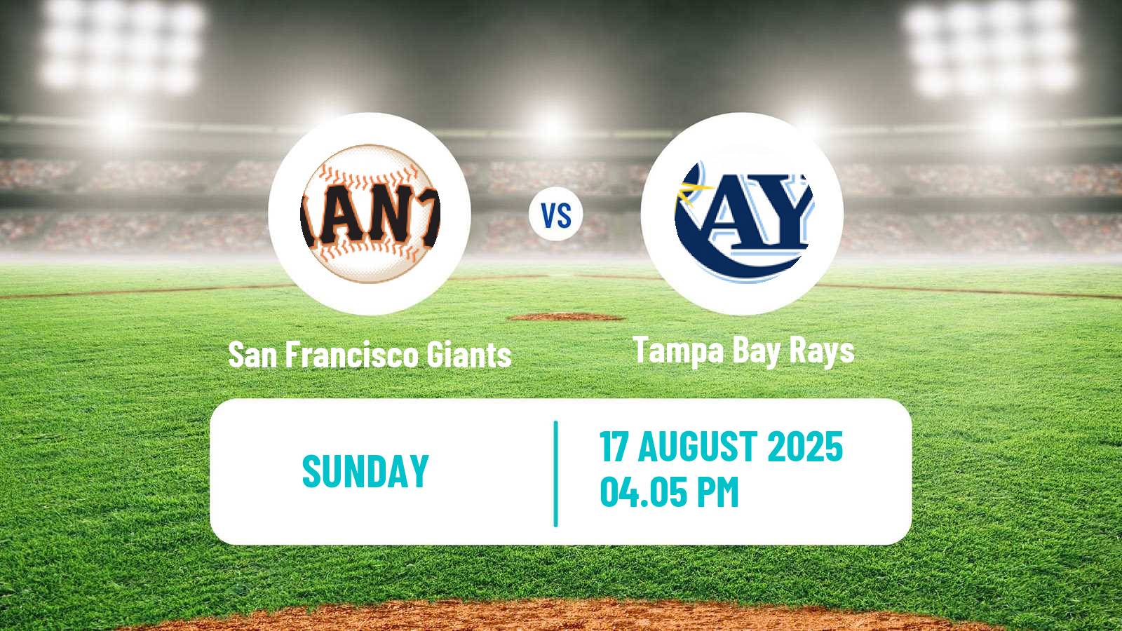 Baseball MLB San Francisco Giants - Tampa Bay Rays