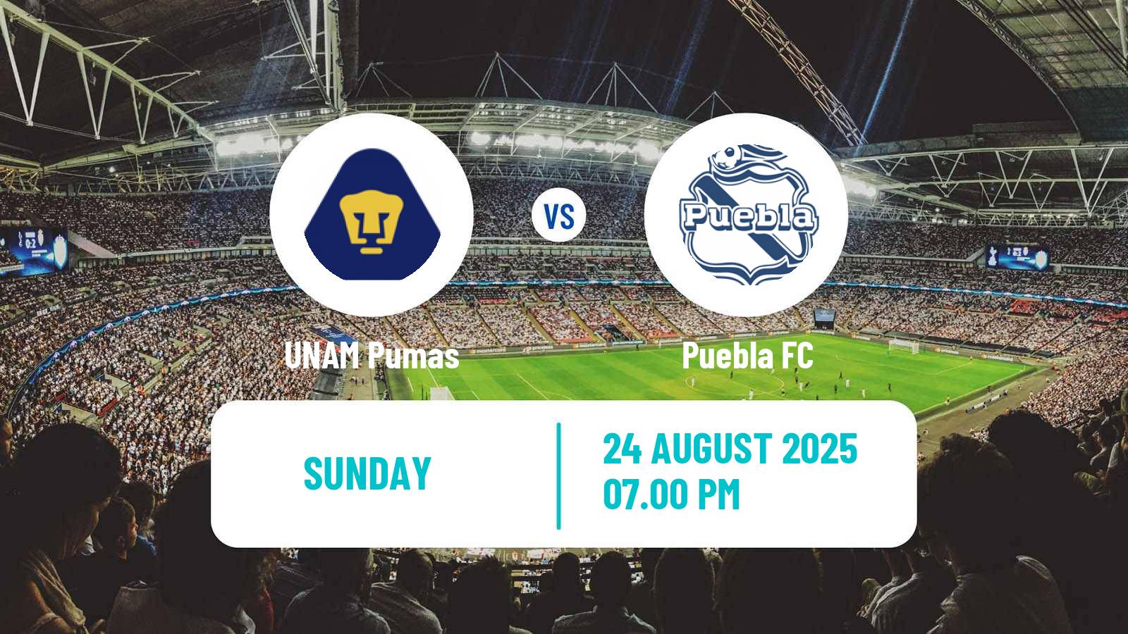 Football Mexican Liga MX UNAM - Puebla