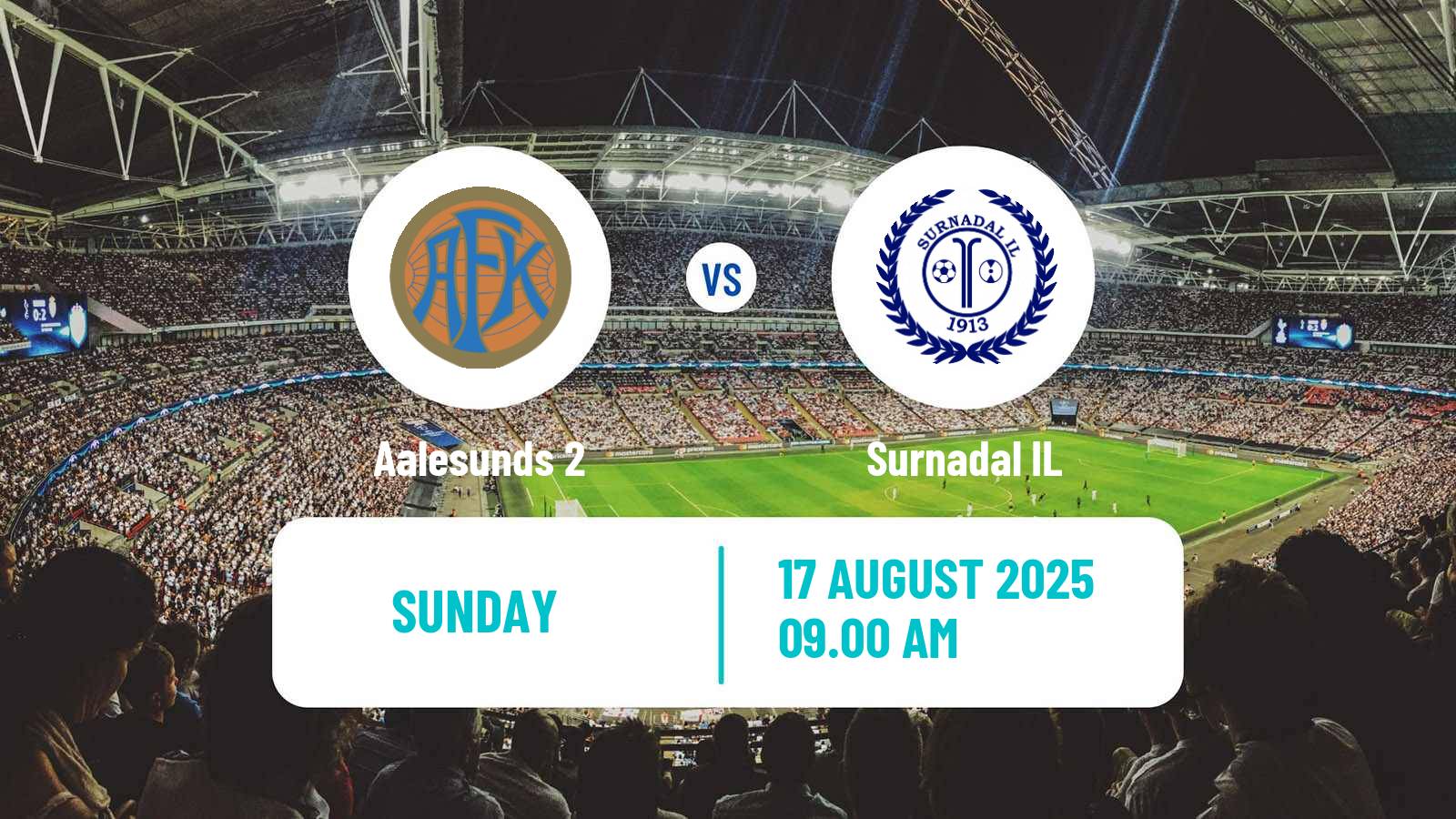 Football Norwegian Division 3 - Group 2 Aalesunds 2 - Surnadal IL