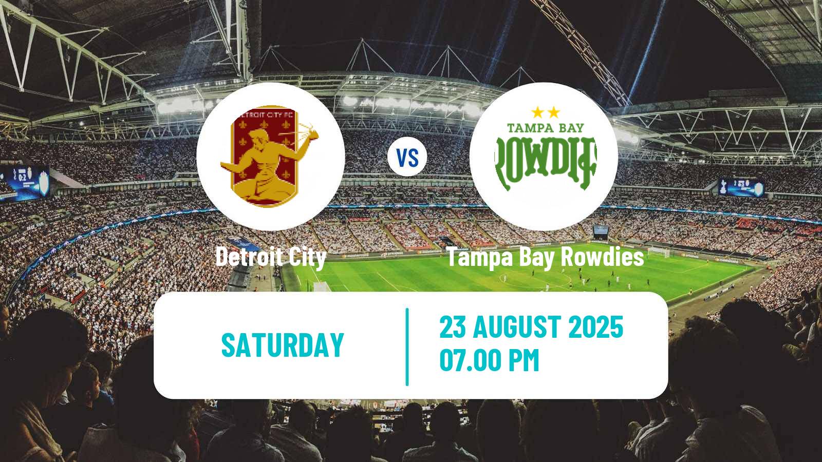 Football USL Championship Detroit City - Tampa Bay Rowdies