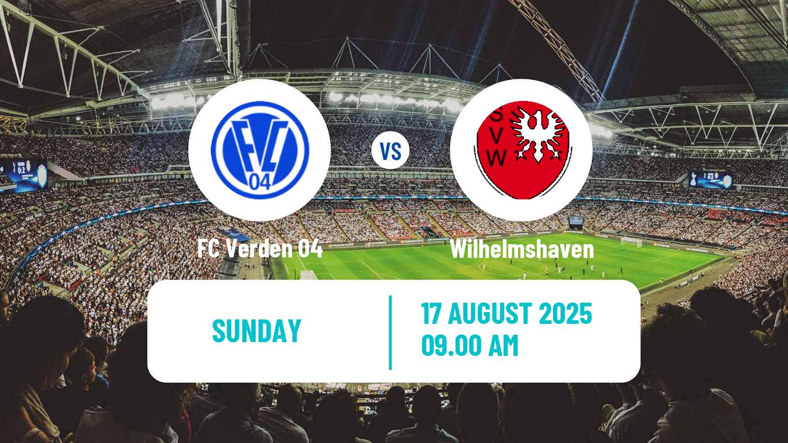 Football German Oberliga Niedersachsen Verden - Wilhelmshaven