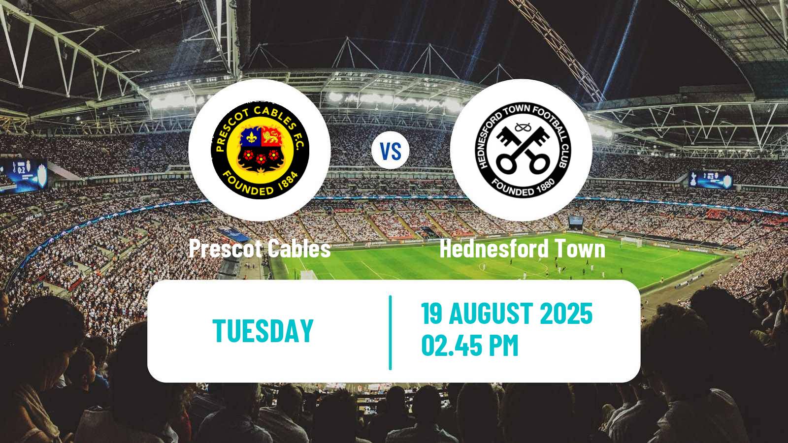 Football English NPL Premier Division Prescot Cables - Hednesford Town