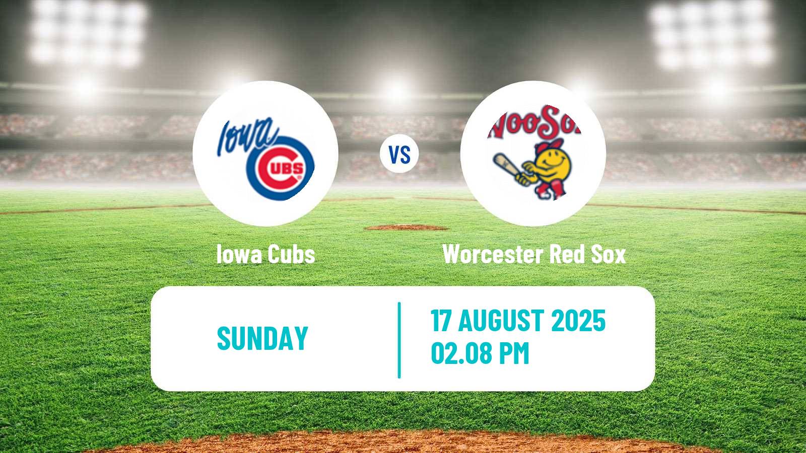 Baseball IL Iowa Cubs - Worcester Red Sox