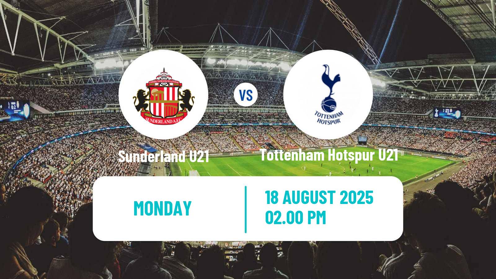 Football English Premier League 2 Sunderland U21 - Tottenham Hotspur U21