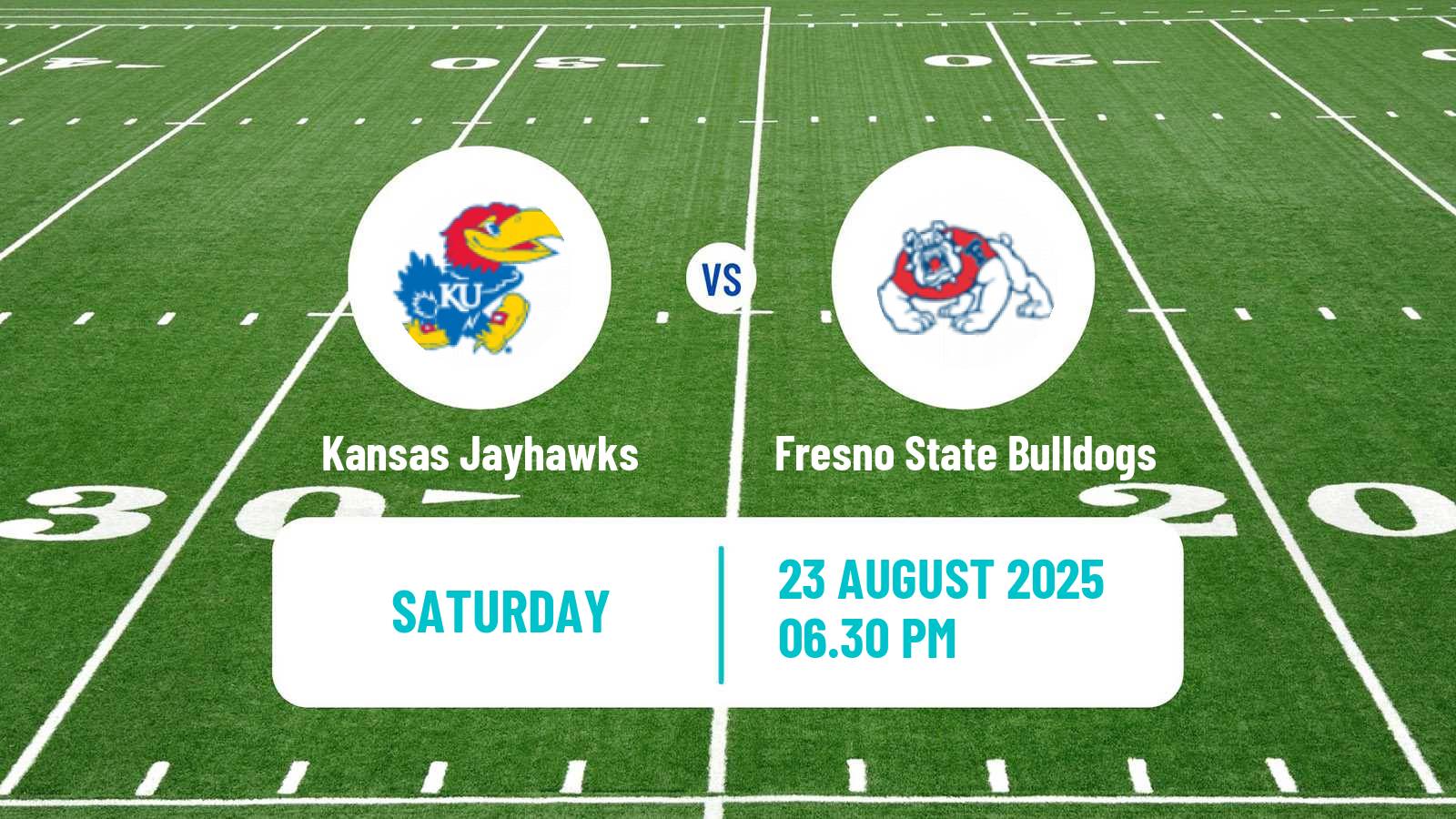 American football NCAA College Football Kansas Jayhawks - Fresno State Bulldogs