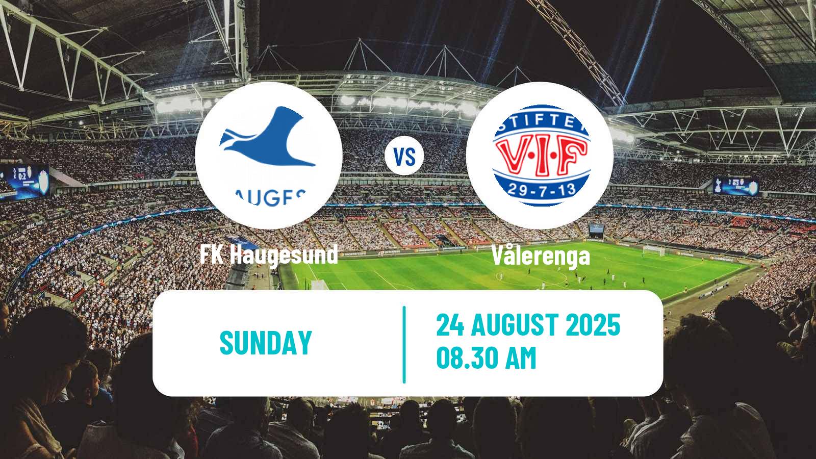 Football Norwegian Eliteserien Haugesund - Vålerenga