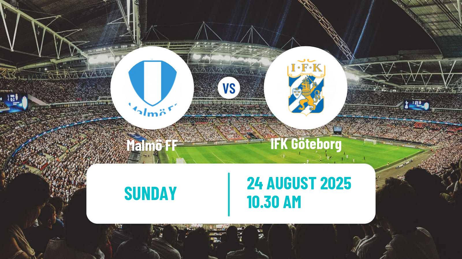Football Swedish Allsvenskan Malmö - IFK Göteborg