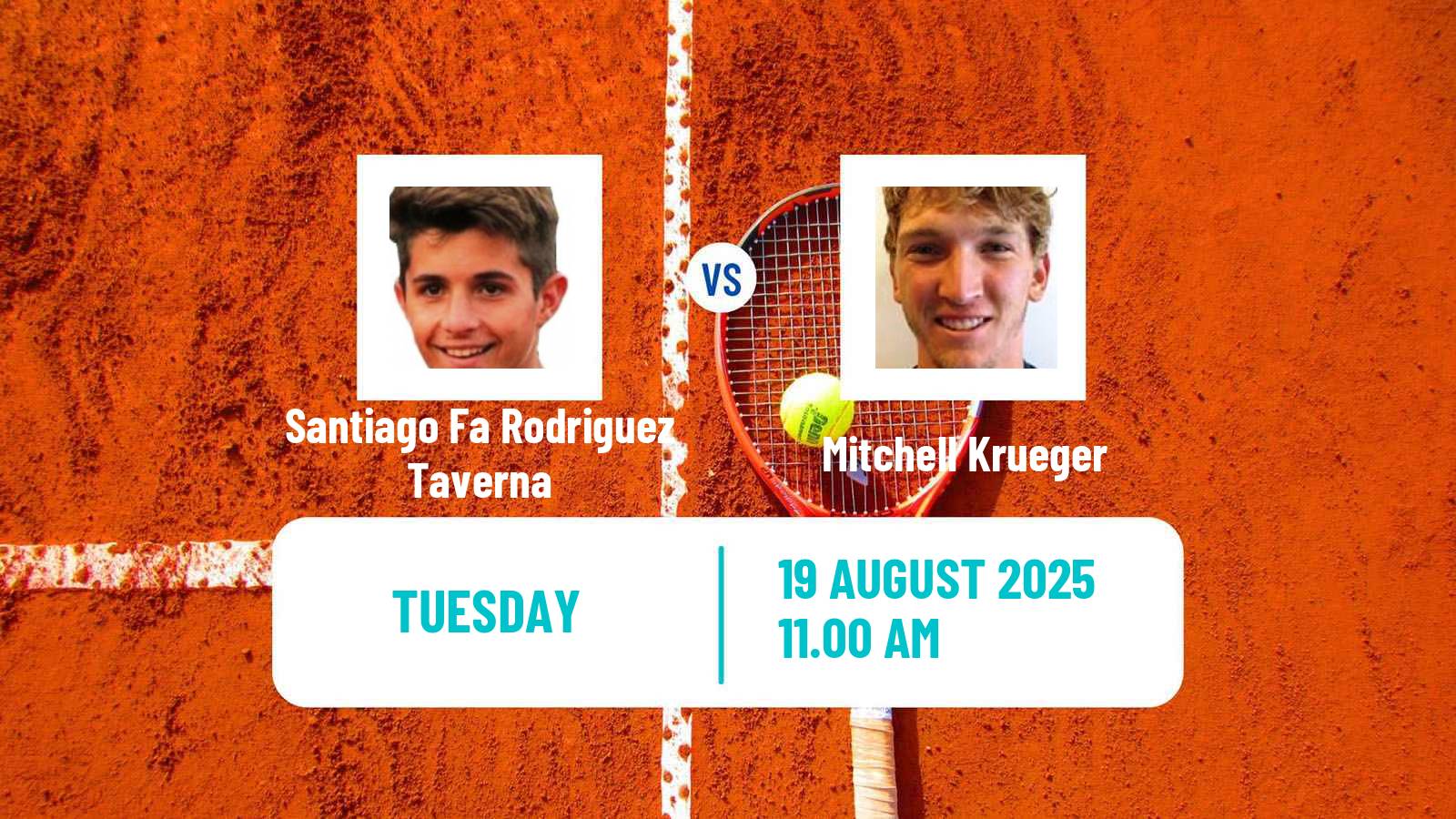 Tennis ATP US Open Santiago Fa Rodriguez Taverna - Mitchell Krueger