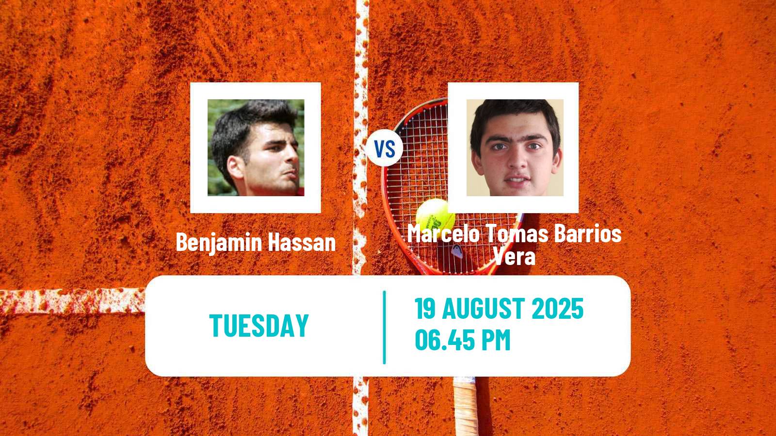 Tennis ATP US Open Benjamin Hassan - Marcelo Tomas Barrios Vera