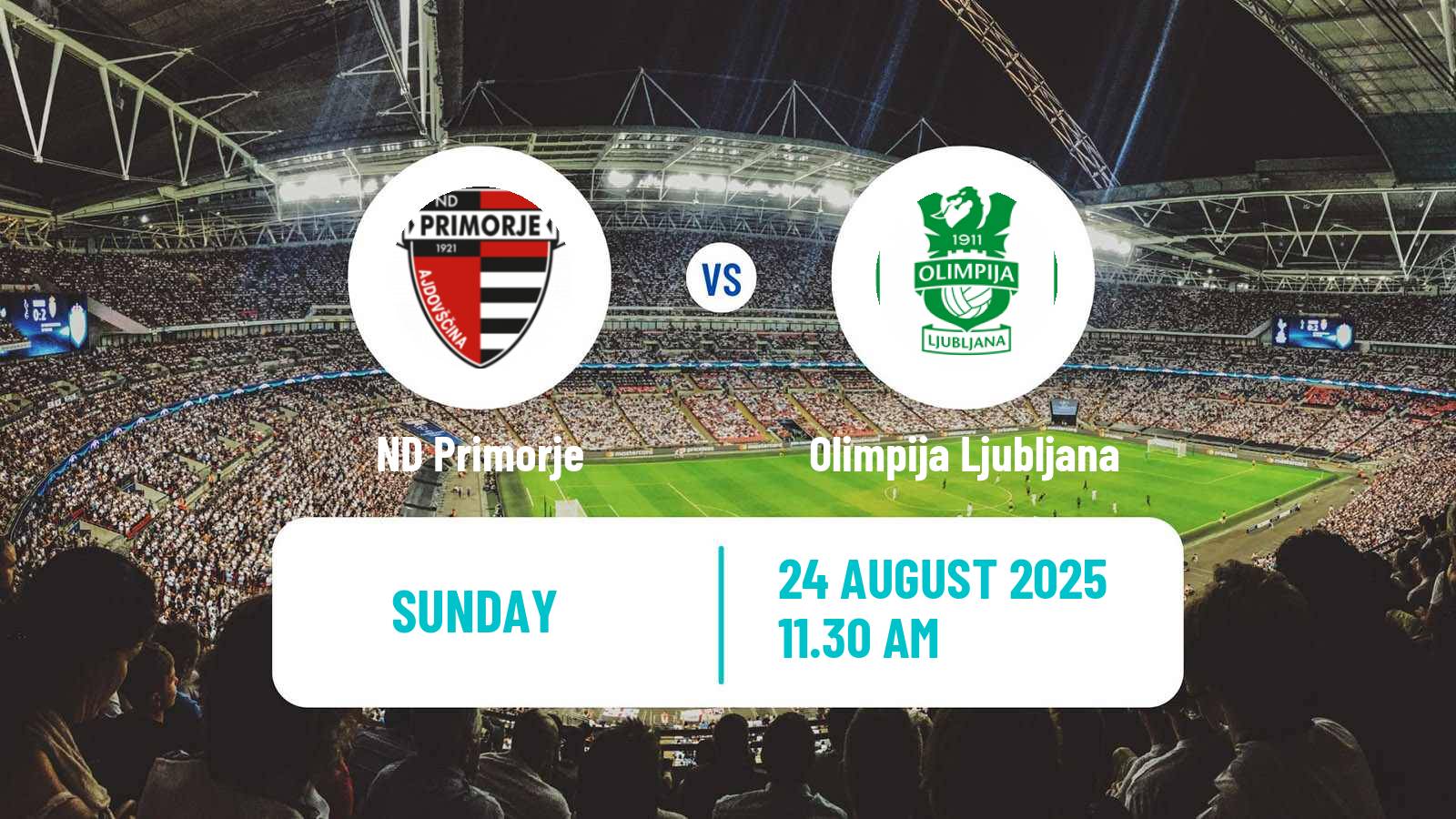 Football Slovenian PrvaLiga Primorje - Olimpija Ljubljana