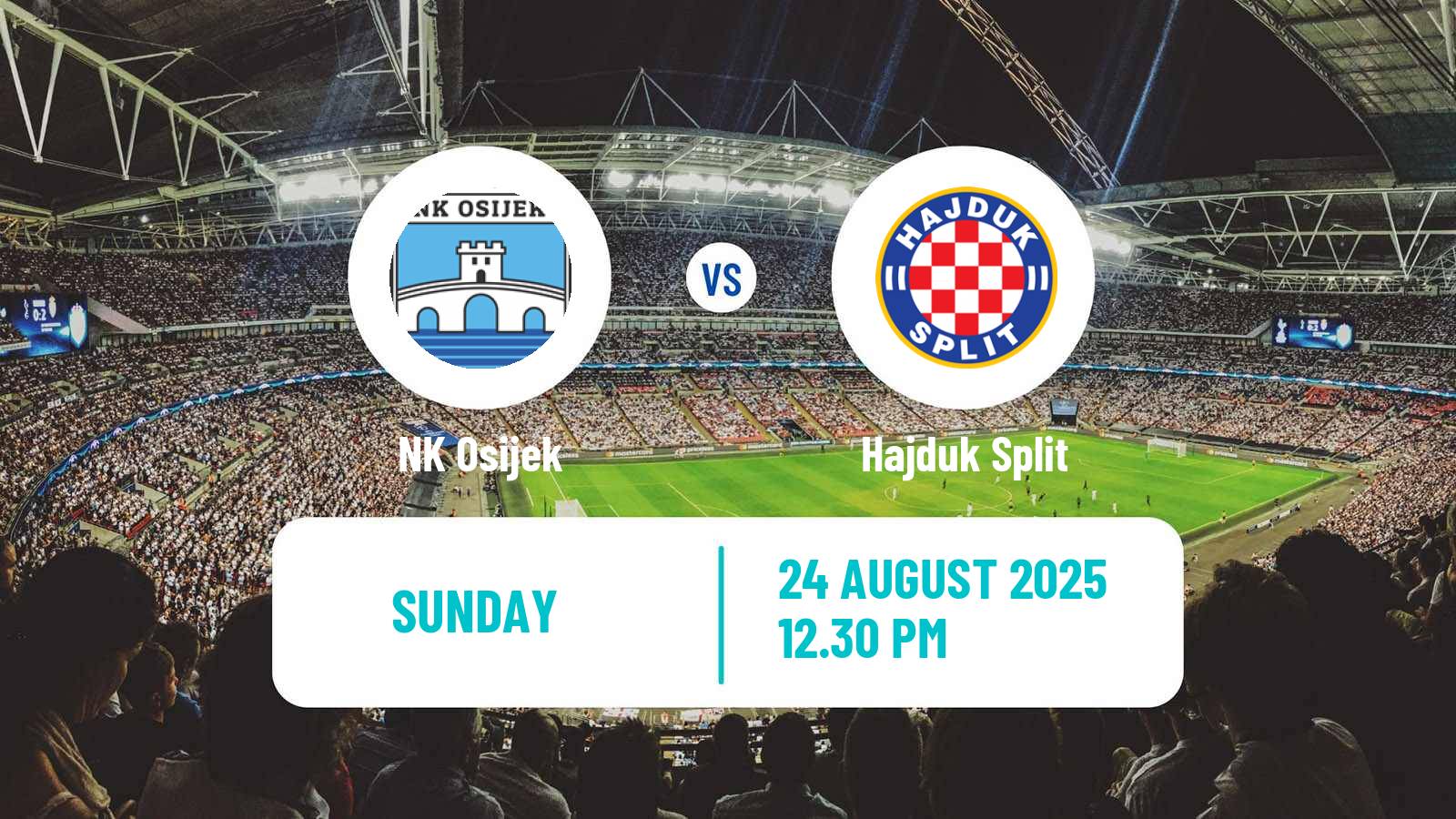 Football Croatian HNL Osijek - Hajduk Split