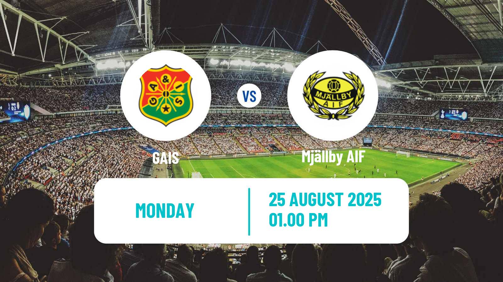 Football Swedish Allsvenskan GAIS - Mjällby