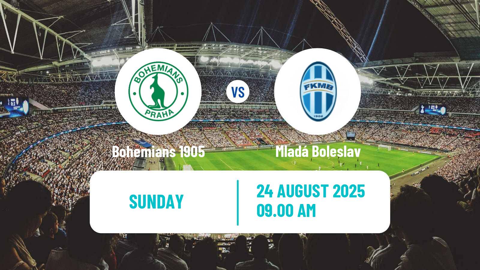 Football Czech 1 Liga Bohemians 1905 - Mladá Boleslav