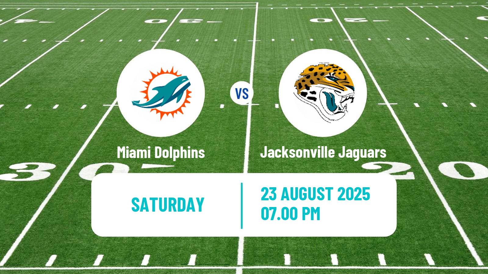 American football NFL Miami Dolphins - Jacksonville Jaguars