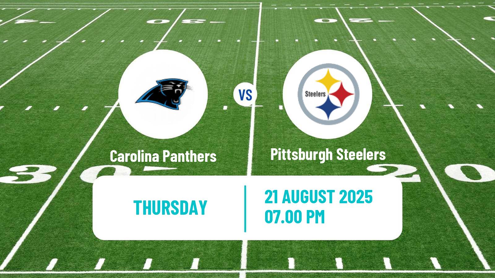 American football NFL Carolina Panthers - Pittsburgh Steelers