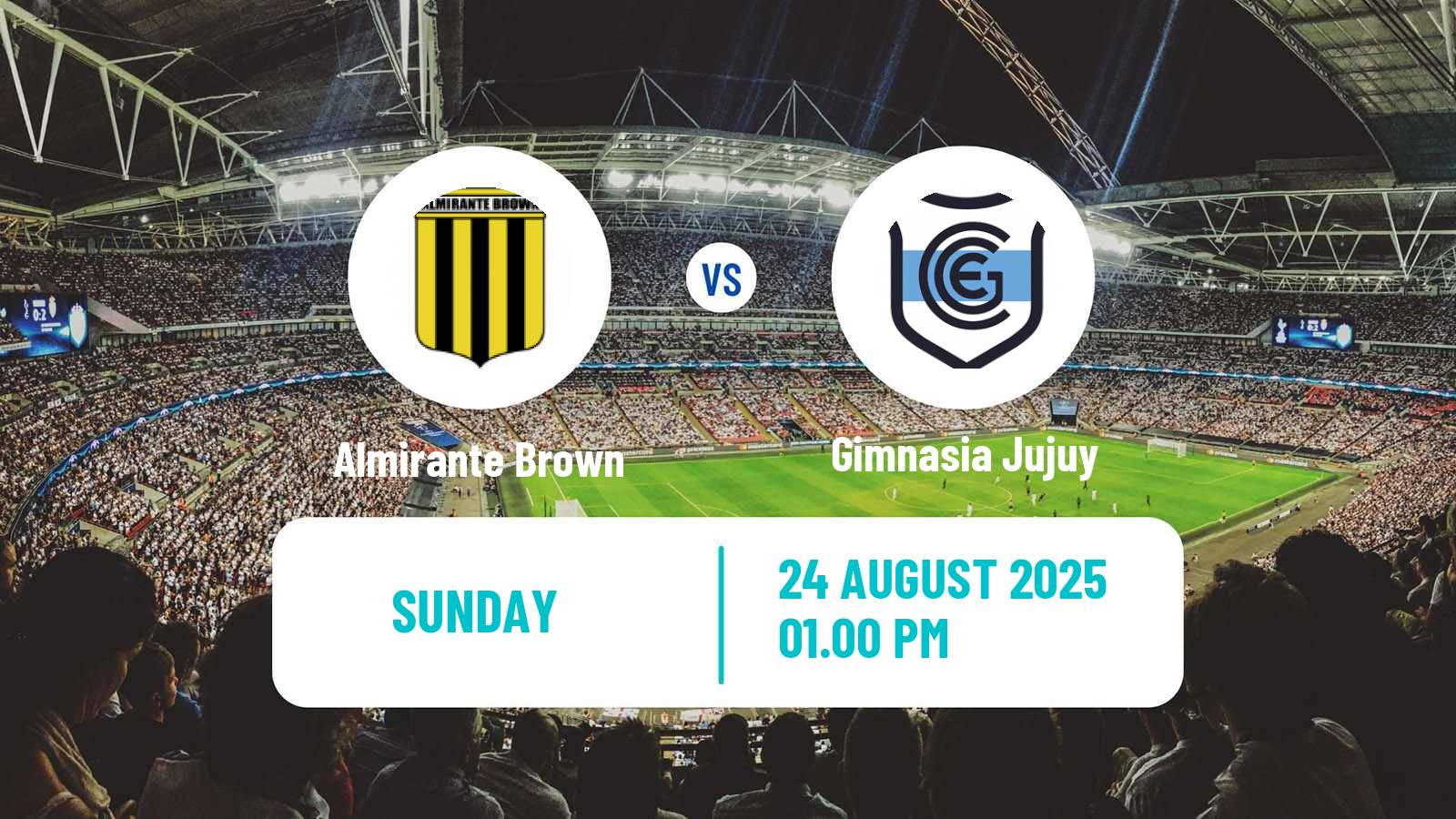 Football Argentinian Primera Nacional Almirante Brown - Gimnasia Jujuy