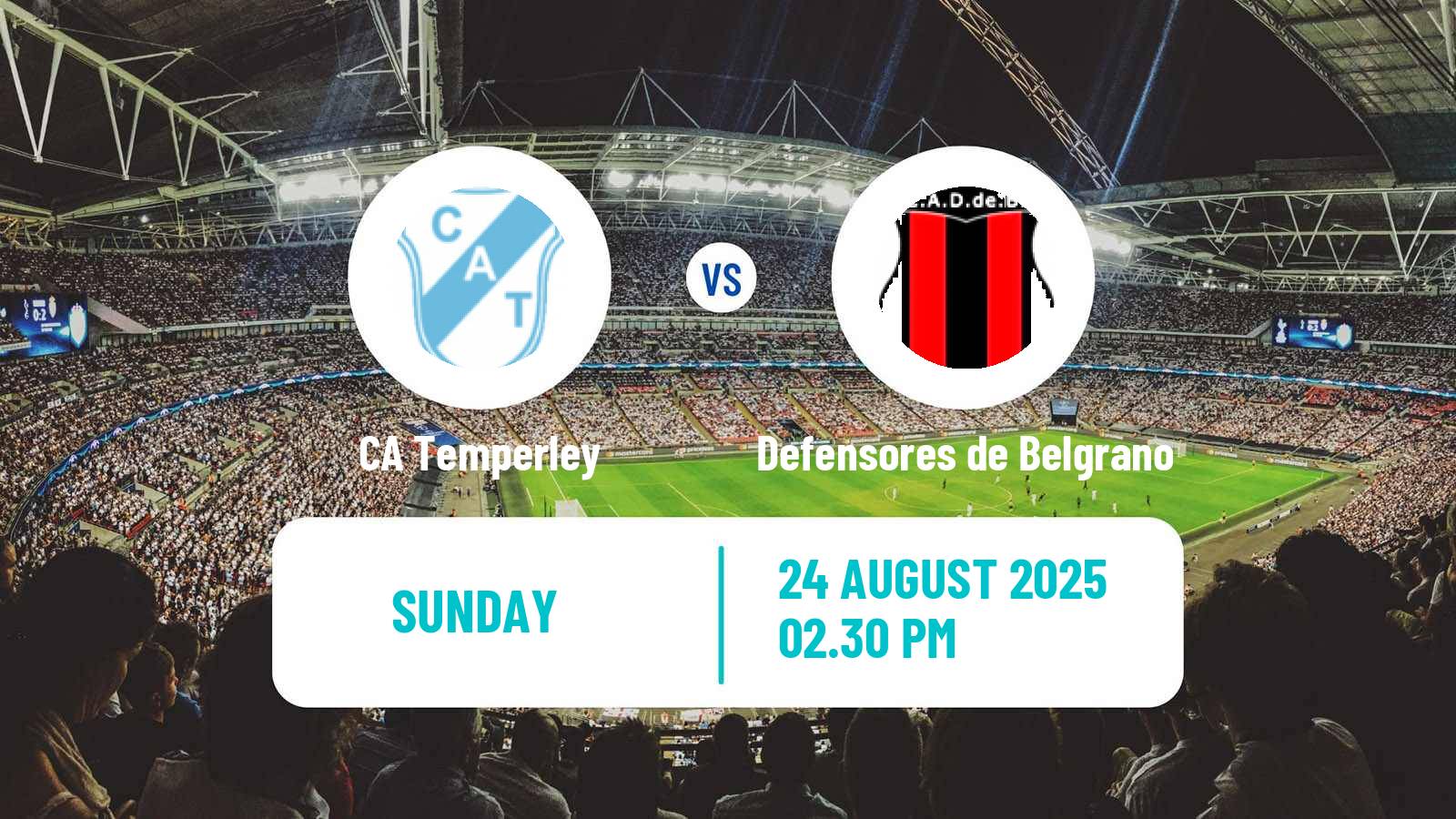 Football Argentinian Primera Nacional Temperley - Defensores de Belgrano
