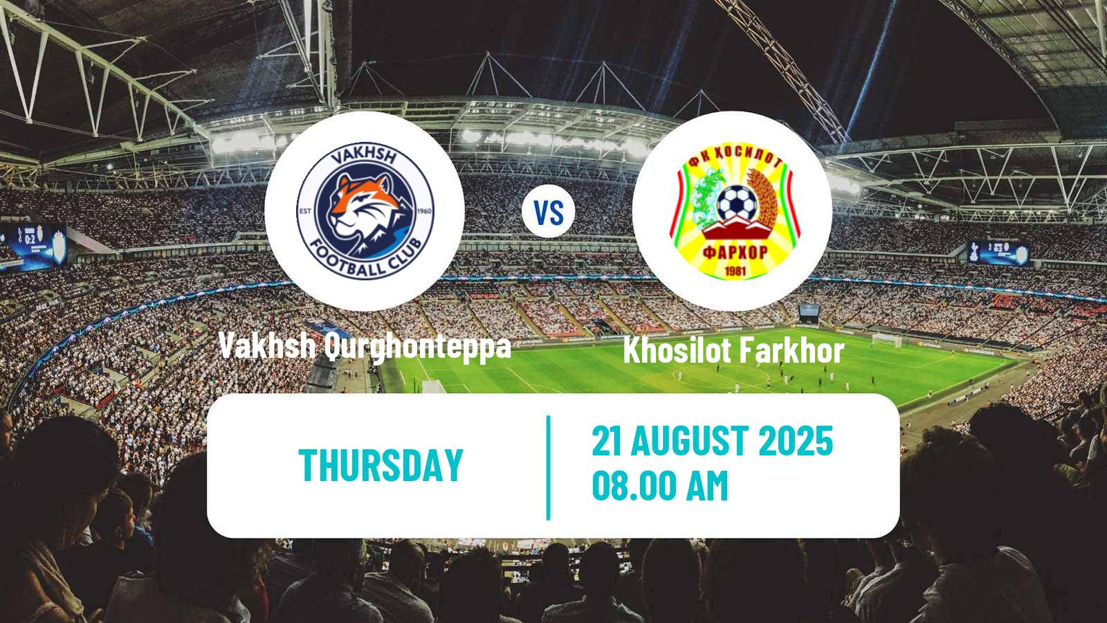 Football Tajik League Vakhsh Qurghonteppa - Khosilot Farkhor