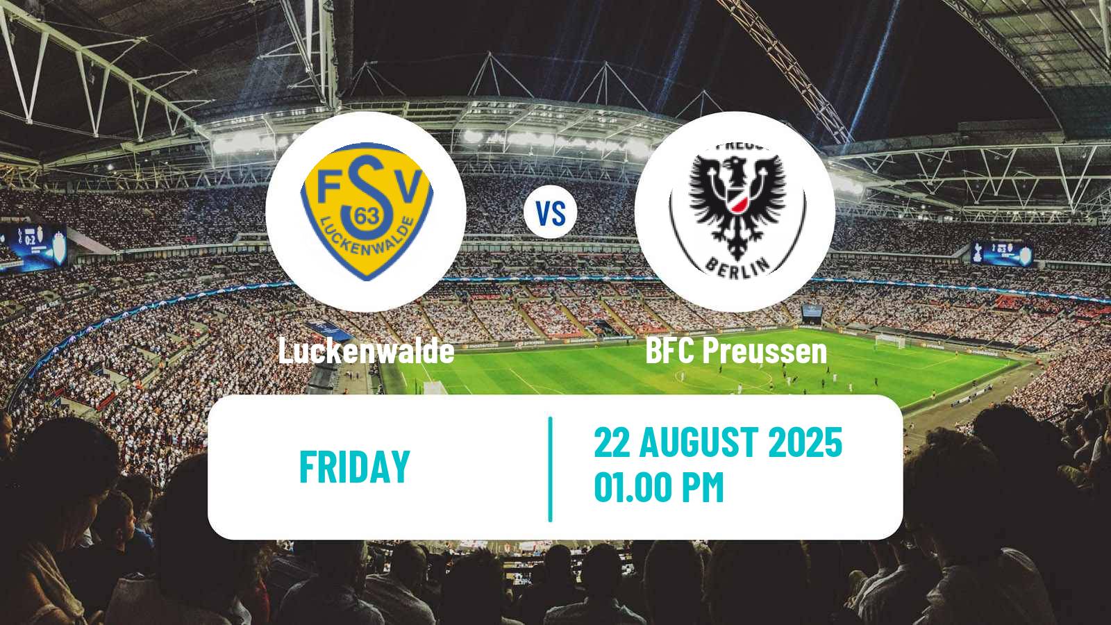 Football German Regionalliga Nordost Luckenwalde - Preussen