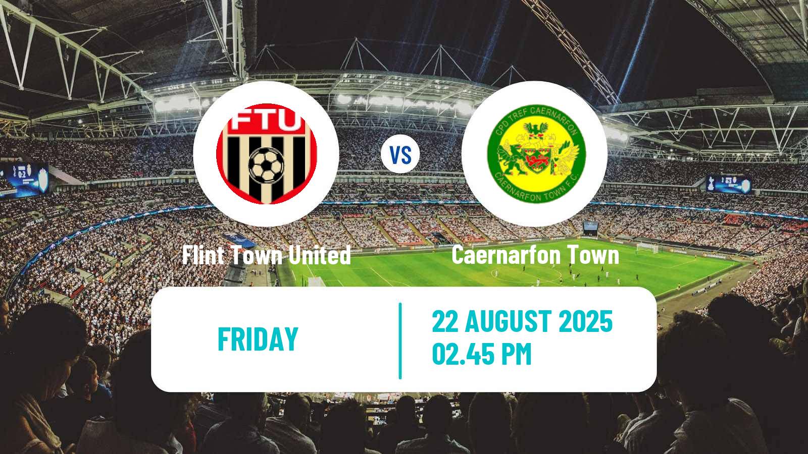 Football Welsh Cymru Premier Flint Town United - Caernarfon Town