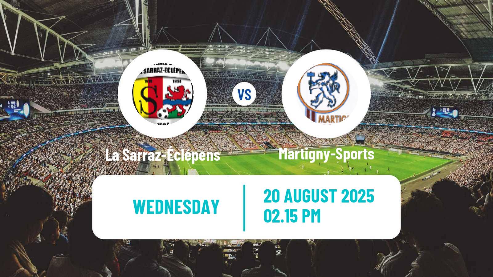 Football Swiss 1 Liga Classic Group 1 La Sarraz-Éclépens - Martigny-Sports